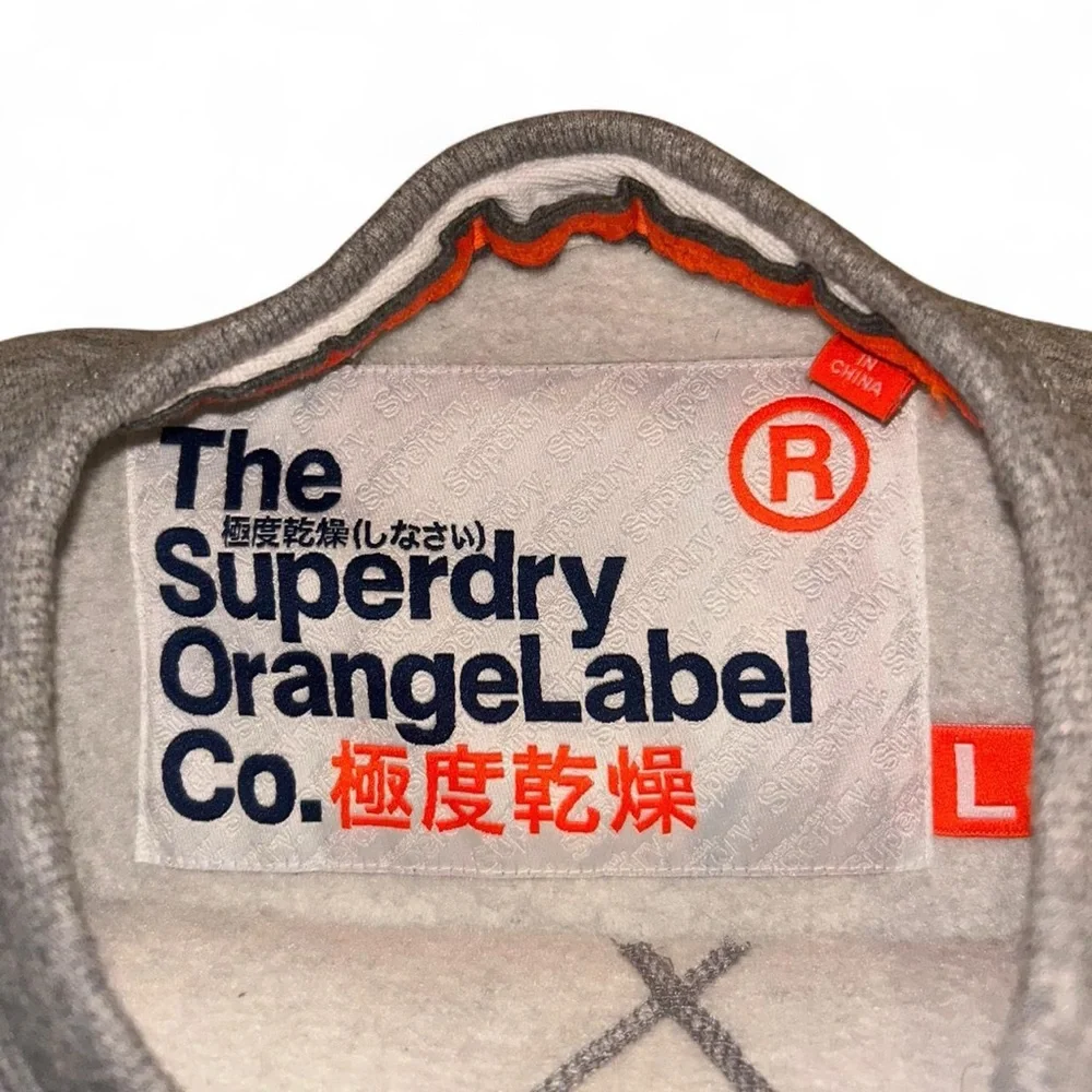 Superdry Orange Label Crew Neck Sweatshirt Size large